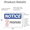 Signmission Propane Sign, Vinyl Decal, 24in W x 18in L, 2PK OS-2PACK-NS-D-1824-L-17893 - alternate 3